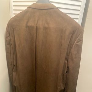 Talia brand suede three button blazer